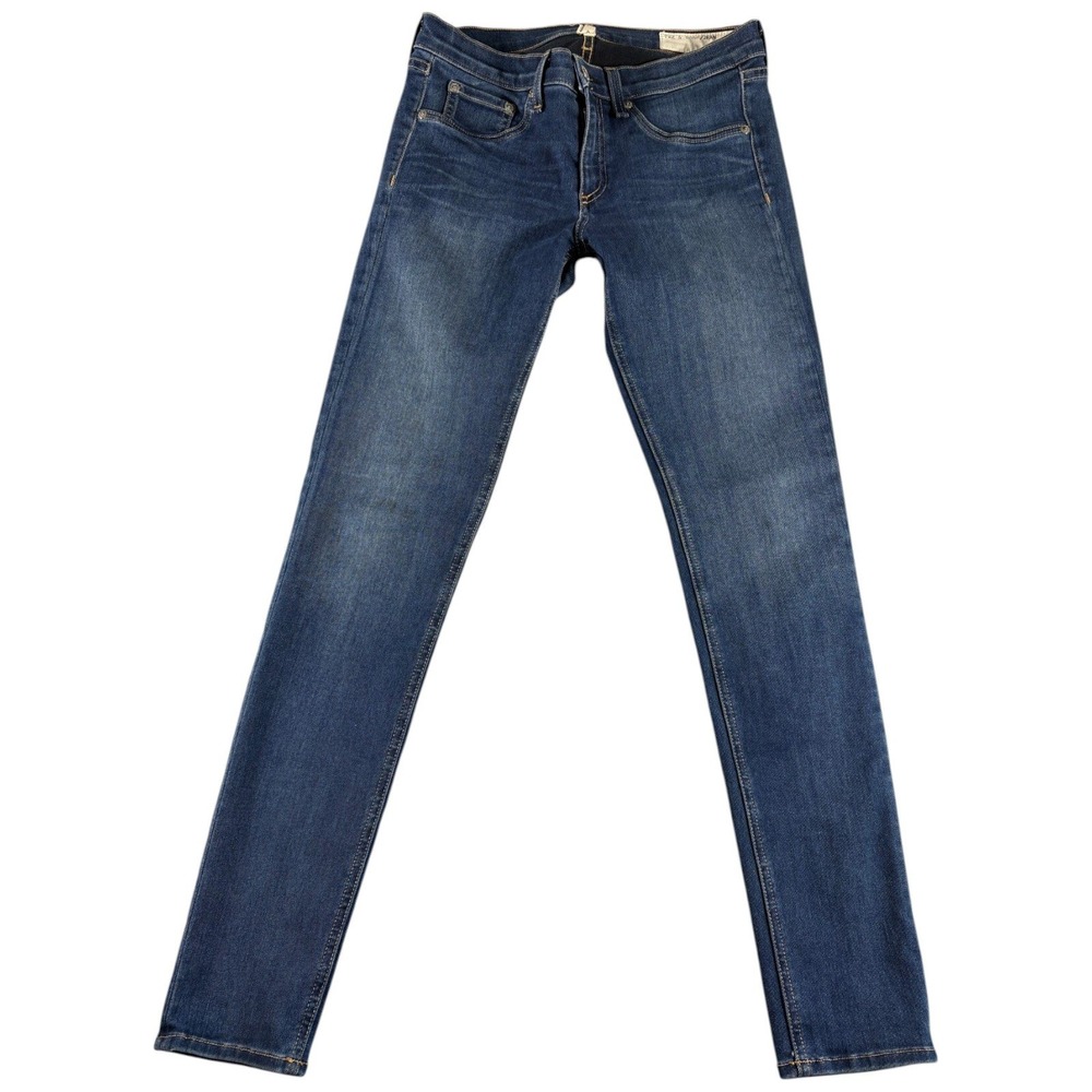 Rag & Bone Skinny Jeans Women 29 Blue Denim Premium Streetwear Mid Rise Slim Fit